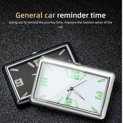 Auto Fashion Square Watch Car Clock Interior Decoration Self-adhesive Electronic Vent Clip Watch Automobile Quartz Clock Beauty World Shop