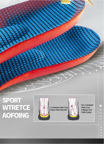Orthopedic Sports Elasticity Insoles For Shoes Sole Unisex Technology Shock Absorption Breathable Running Insoles Beauty Fashion
