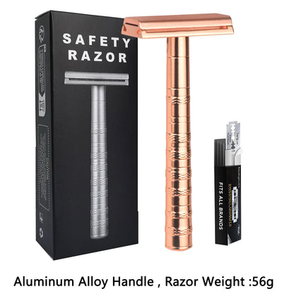 Double Edge Safety Razor with 5 Spare Blades 30° Angled Precision Reusable Single Blade Razors for Men and Women Beauty World Shop