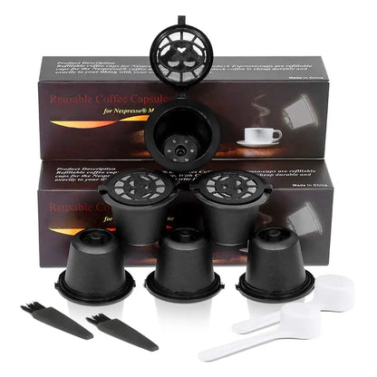 Reusable Coffee Capsule for Nespresso Machine with Stainless Filter Mesh Icafelas Refill Espresso Pod Kitchen Tamper Accessories Beauty World Shop