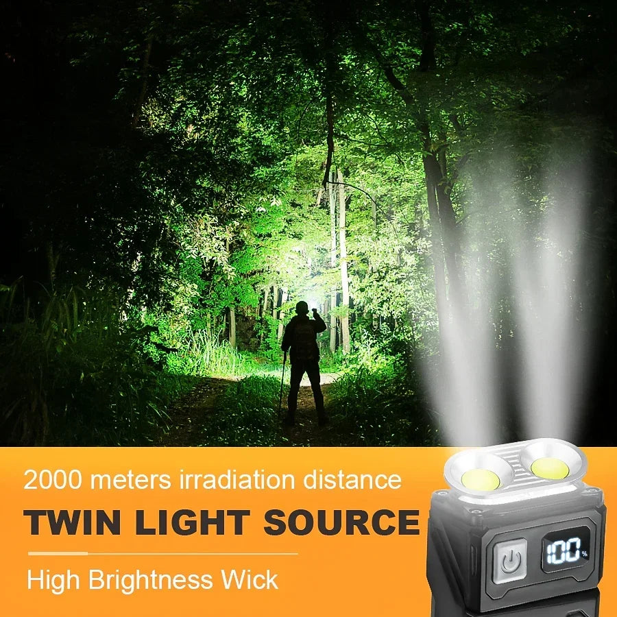 MINI USB Rechargeable LED Flashlight Portable Tail magnet flashlight Super Bright Camping Lantern Side COB emergency light Beauty World Shop