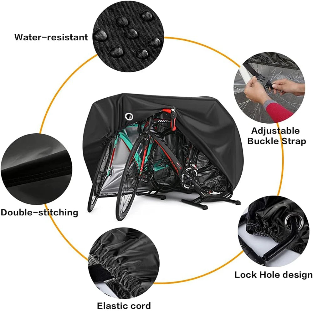 Waterproof Cycle Bike Rain Cover, Bicycle Cover Rain Sun UV Dust Windproof With Lock Hole for Mountain, Road & Dirt Bike Beauty World Shop