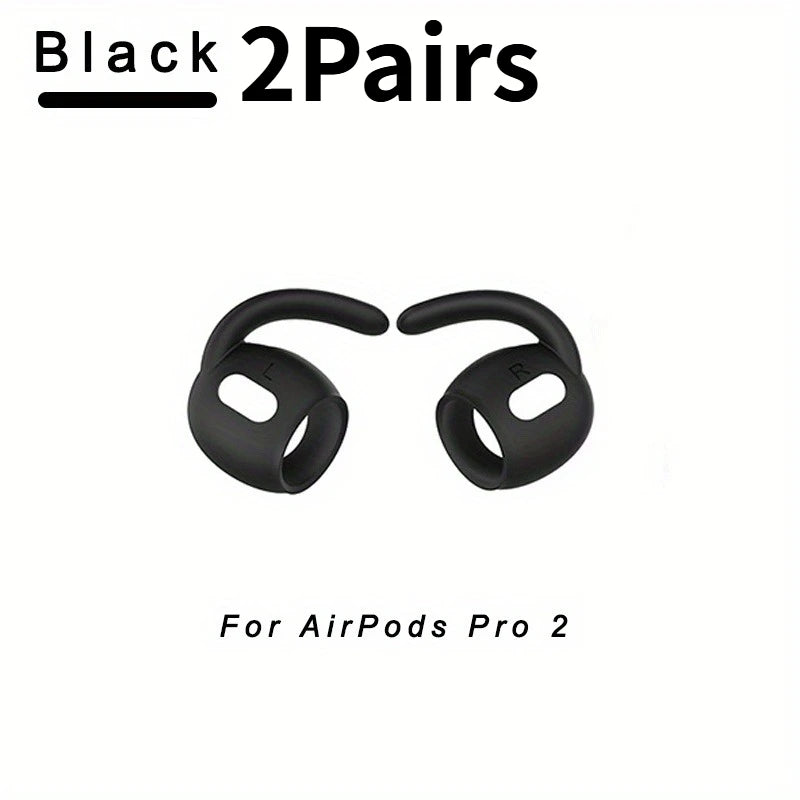 Anti-Slip Silicone Ear Hooks for AirPods Pro 2 | Soft Grip Sporty Eartips, Sweatproof Gym Running Workout Headphones Accessories