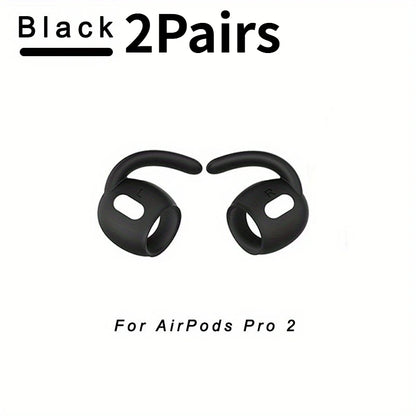 Anti-Slip Silicone Ear Hooks for AirPods Pro 2 | Soft Grip Sporty Eartips, Sweatproof Gym Running Workout Headphones Accessories