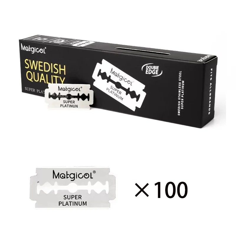 50/100/200 Count Double-sided Safety Razor Blade For Men Beard Shaving Razor Shaver Manual Razor Blade Shaving Tool ﻿ Beauty World Shop
