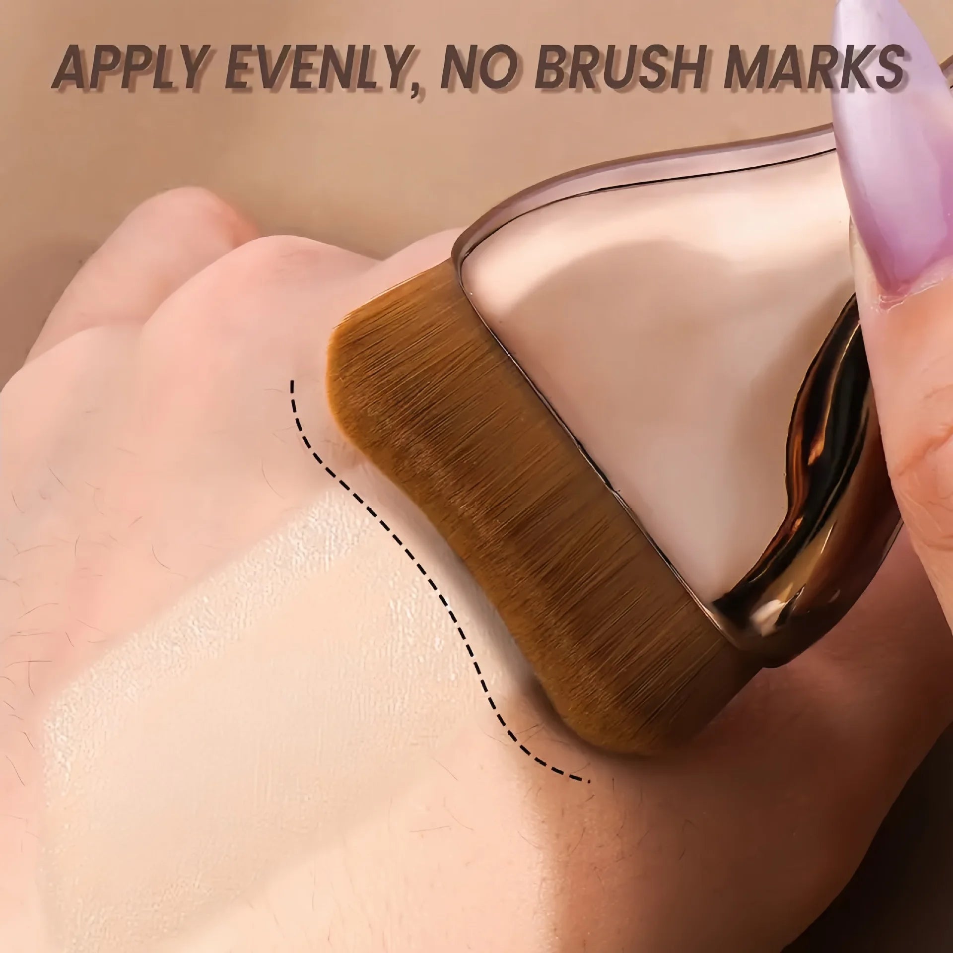 New 2Pcs Professional Foundation Makeup Brushes Soft Dense Hair for Blending Liquid, Cream Flawless Powder Makeup Beauty Tools Beauty World Shop