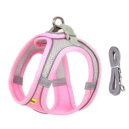 Puppy Harness Set Dog Accessories Adjustable Pet Vest Dogs French Bulldog Chihuahua Small Dog Collar Supplies Products Home Beauty World Shop