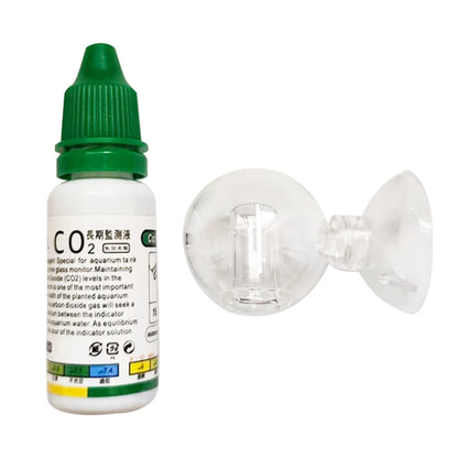 Aquarium CO2 Indicator Solution Monitor Plants Grass CO2 System Concentration Fish Tank Glass Liquid Tester Fluid Drop Checker Beauty World Shop