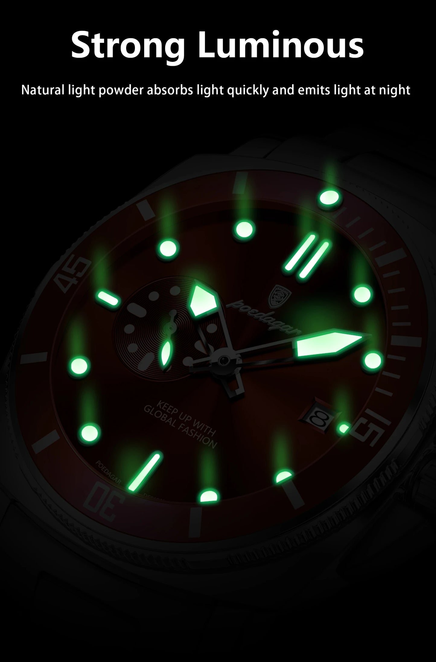 POEDAGAR Luxury Fashion Man Watch Luminous Waterproof Date Sport Watches For Men Nylon Leather Quartz Business Men's Clock Reloj Beauty World Shop