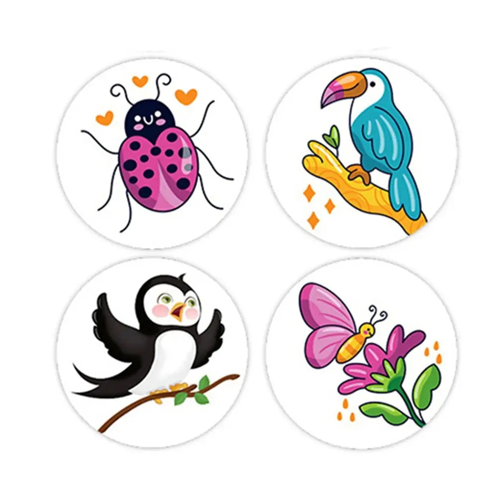100-500pcs Cartoon Animal Stickers Teacher Reward Stickers for Kids, Party Decoration Sticker for School Classroom Home Beauty World Shop