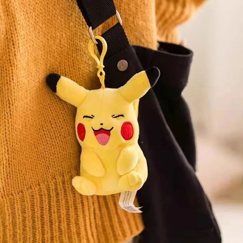 Anime Pokemon Pikachu Mew Psyduck Squirtle Bulbasaur Kawaii Stuffed Plush Toys School Bag Backpack Pendant Doll Keychain Gift Beauty World Shop