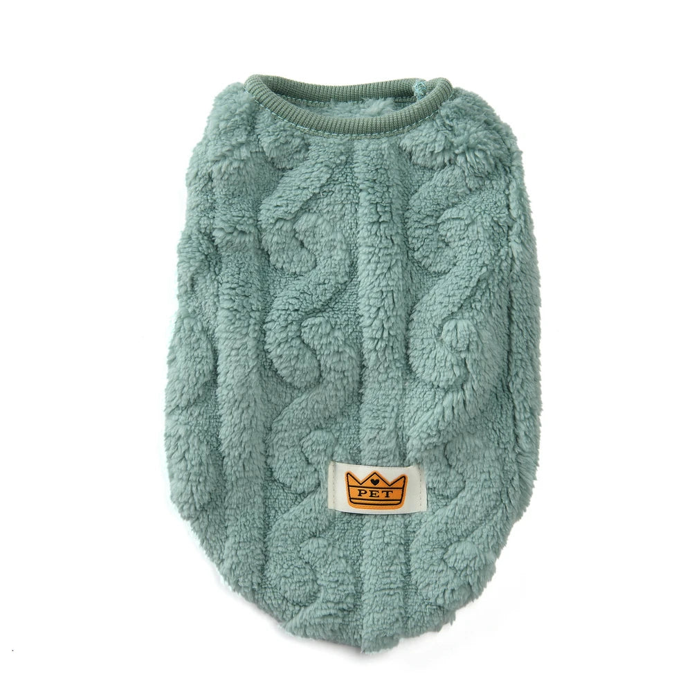 Fleece Warm Dog Cloth Sleeveless Soft Cozy Plush Vest Puppy Winter Overall for Small Medium Pet Sweatshirt  for Dog and Cat Beauty World Shop