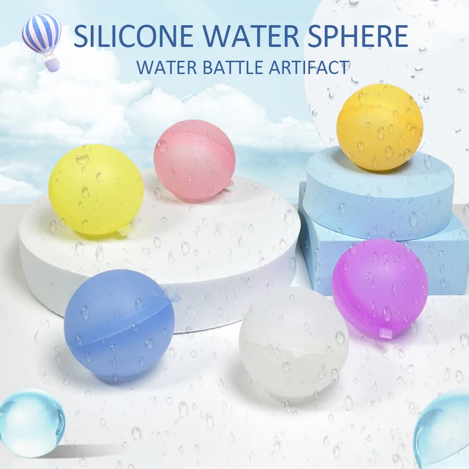 New Reusable Water Balloons Refillable Water Balloon Quick Fill Self Sealing Water Bomb Splash Balls for Kids Swimming Pool Beauty World Shop