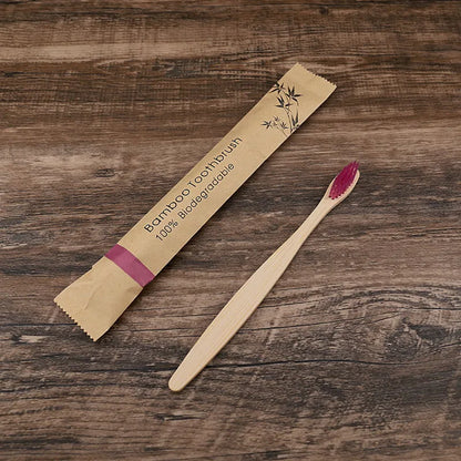 Bamboo Toothbrushes 8/12Pcs Eco Friendly Resuable Toothbrush Adult Wooden Soft Tooth Brush Cconvenient Beauty World Shop