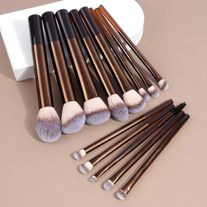 13PCS Makeup Brush Set Foundation Concealer Powder Eyeshadow Blush Brush Kabuki Blending Cosmetic Beauty Tool for Face Beauty World Shop