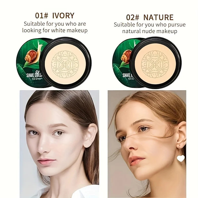 Snail Collagen BB Cream Mushroom Head Air Cushion CC Cream Face Concealer Brightening Moisturizing Foundation Cream Waterproof Beauty World Shop