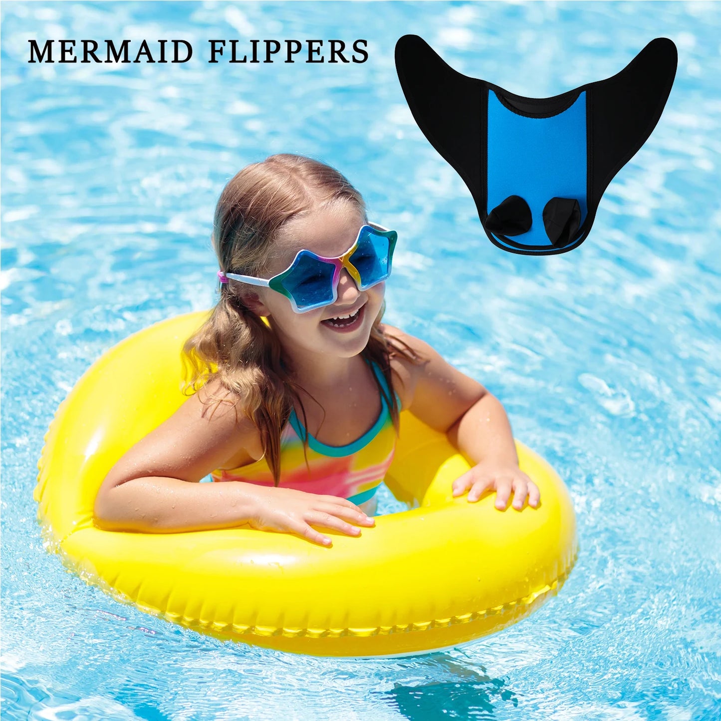 Mermaid Monofin, Swim Fin for Kids Mermaid Tail Girl Snorkel Fins Swim Flippers Full Foot Water Sports Enthusiasts Diving Fins Beauty World Shop