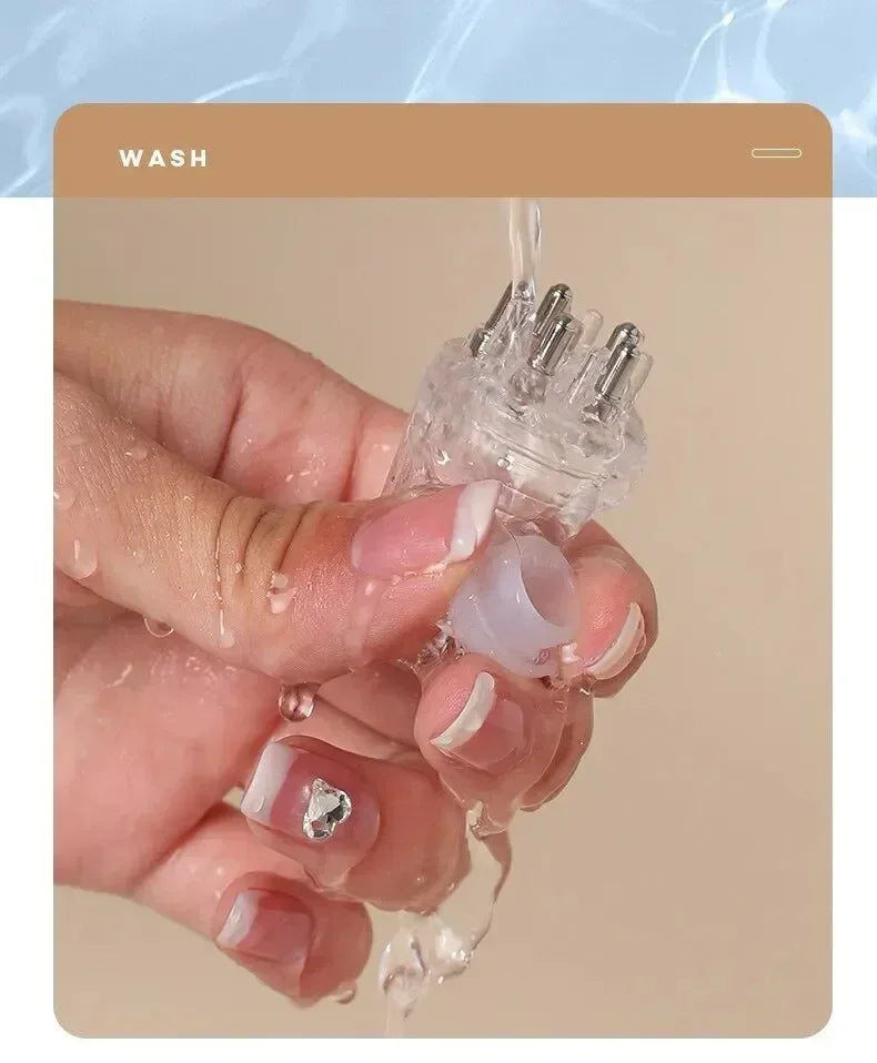 Scalp Applicator Hair Regrowth & Styling Solution Guide Comb Hexagon Head Oil Roller Ball Massage Comb Massage Relaxation Tools Beauty World Shop