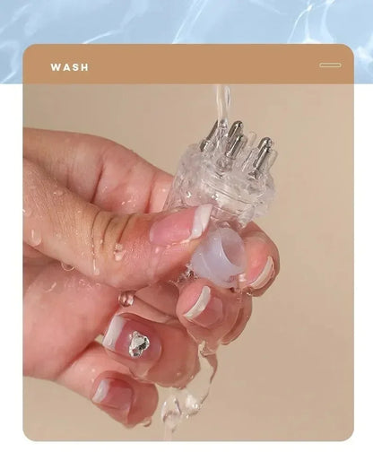 Scalp Applicator Hair Regrowth & Styling Solution Guide Comb Hexagon Head Oil Roller Ball Massage Comb Massage Relaxation Tools Beauty World Shop