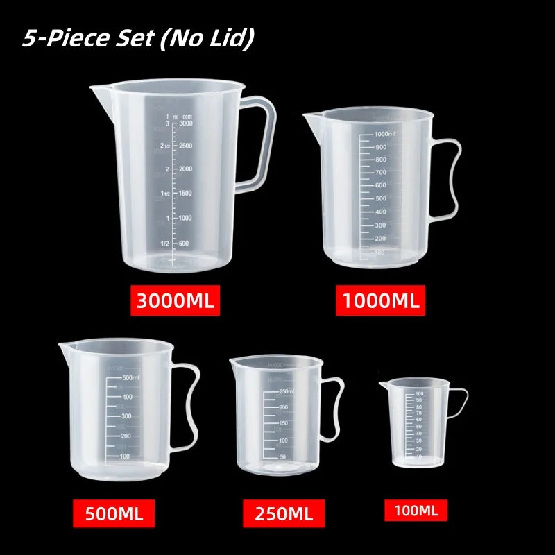 100-5000ml Thickened Plastic Measuring Cup with Scale Food Grade Measuring Cup Experimental Measuring Cup Beaker Plastic Cup Beauty World Shop
