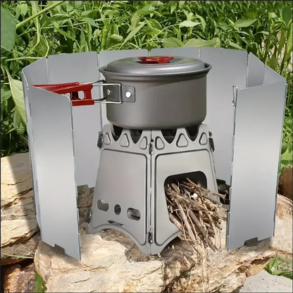 8 Plates / 10 Plates Aluminum Alloy Stove Windscreen, Ultralight Foldable Stove Windshield, Suitable For Outdoor Camping, Picnic Beauty World Shop