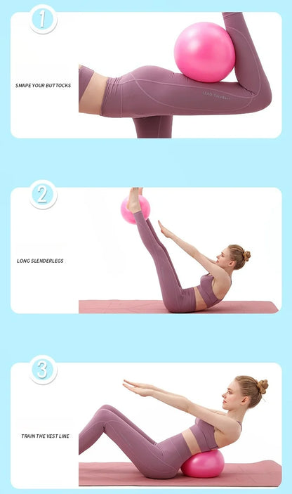 Yoga Pilates Explosion-Proof Ball Exercise Gymnastic Fitness Balance Gym Core Indoor Training Mini Balls Small Therapy Improves Beauty World Shop