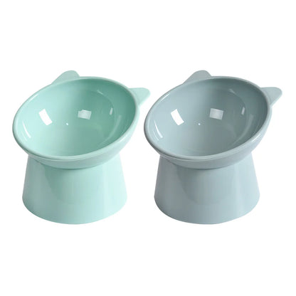 Tilted Cat Food Bowl Elevated Cat Bowl Ergonomic Cat Food Dish Anti Vomiting Plastic Feeding Bowl Non Slip for Flat- Faced Cats Beauty World Shop