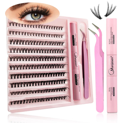 DIY Lashes Extension Kit Eyelashes 200 PCS Clusters Lash Bond and Seal Makeup Tools for Gluing  Lashes Gluing Glue  Accessories Beauty World Shop