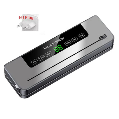 Electric Vacuum Sealer Food Storage Seal Touch Button Dry/Wet Built-in Cutter Kitchen Food Sealing Vacuum Packaging Machine Beauty World Shop