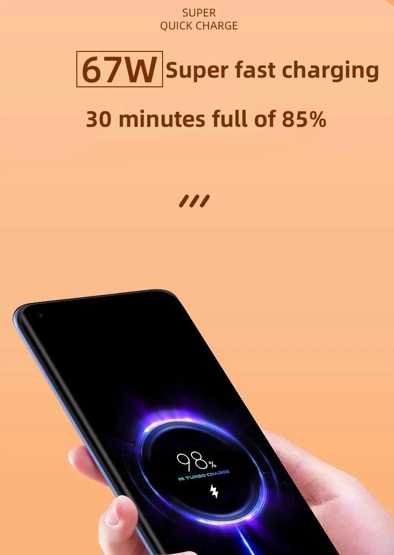 67W USB Fast Charger for xiaomi 14 13 12 11 10 Ultra Note 12T 13 Pro Turbo Quick Charge Type C USB Charging Cable Beauty World Shop