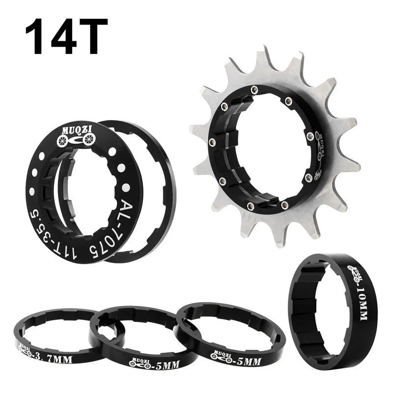 MUQZI Single Speed Cassette Cog 12T 13T 14T 15T 16T 17T 18T 19T 20T 21T 22T Bike Cassette Conversion Kit Beauty World Shop