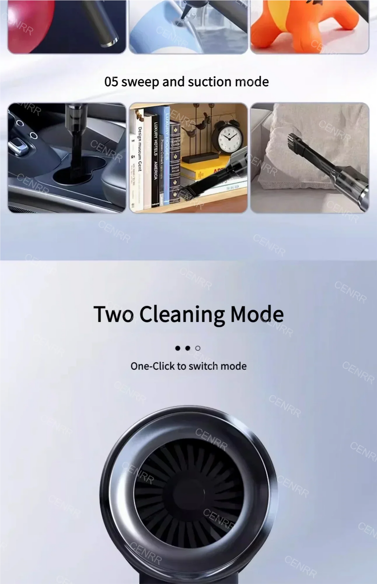 CENRR Car Vacuum Cleaner High Suction 210000PA Wireless Vacuum Cleaner Cordless Vacuum Cleaner High Pressure Cleaning Machine Beauty World Shop