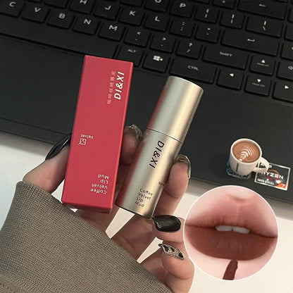DIXI Mini Silver Tube Matte Lip Glaze — Velvet Finish, Skin-Enhancing, Versatile Low-Saturation Latte Shade Beauty Trend Shop