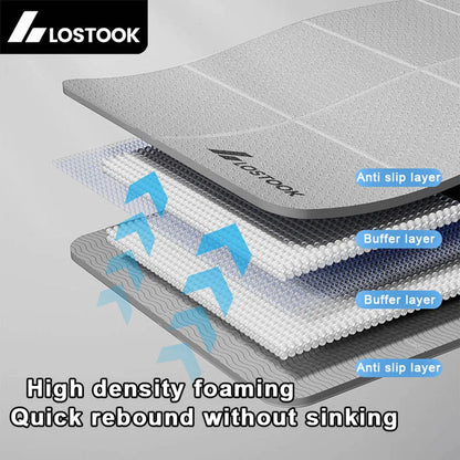 4mm Thick TPE Foldable Yoga Mat 183*61cm Easy Storage for Travel Yoga Pilates Home Exercise Floor Mat ﻿ Beauty World Shop