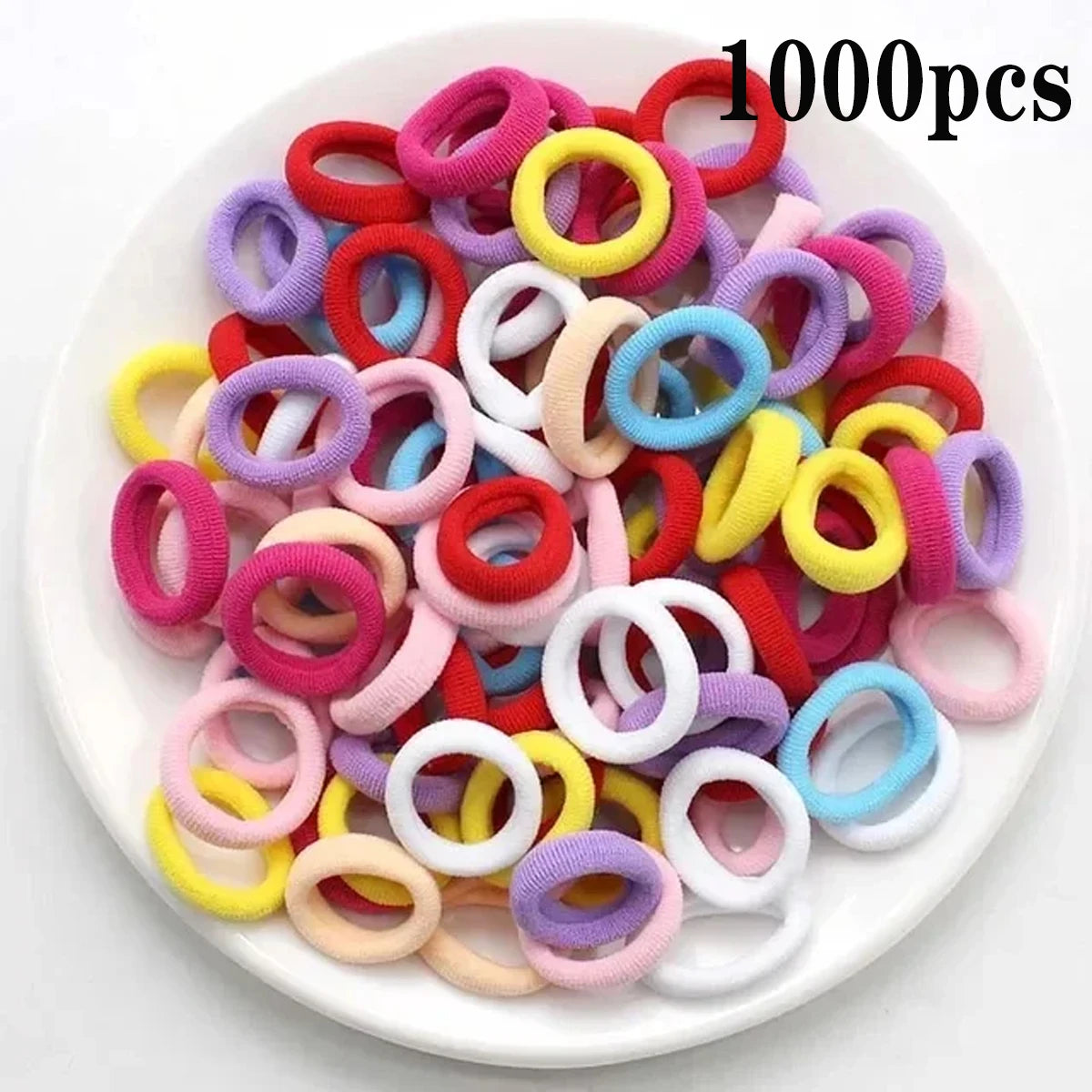 200PCS Women Girls Colorful Nylon Elastic Hair Bands Ponytail Hold Small Hair Tie Rubber Bands Scrunchie Hair Accessories Beauty World Shop
