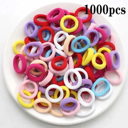 200PCS Women Girls Colorful Nylon Elastic Hair Bands Ponytail Hold Small Hair Tie Rubber Bands Scrunchie Hair Accessories Beauty World Shop