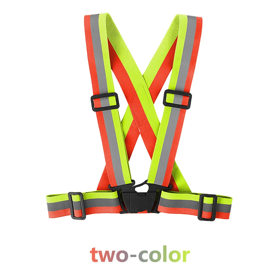 Outdoor Night Walking  Safety Vests Highlight Adjustable Lightweight Reflective Vest Biking Safety Straps Waterproof Running Gea Beauty World Shop