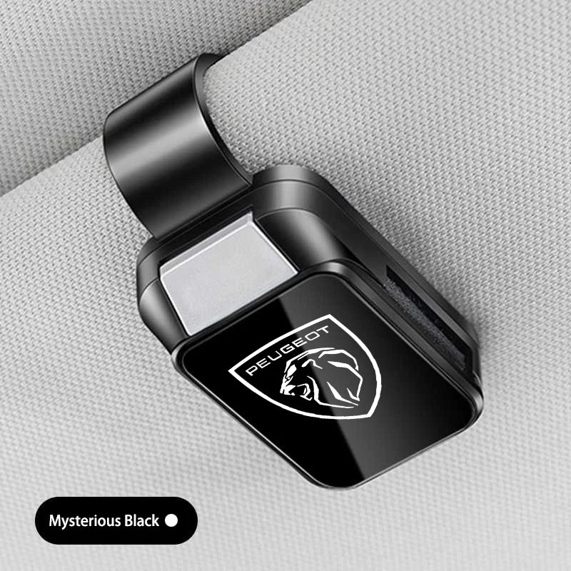For Peugeot 208 3008 308 2008 207 107 508 Car Eyeglass Holder Glasses Storage Clip Sunglasses Holder with Sponge Protection Beauty World Shop