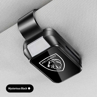 For Peugeot 208 3008 308 2008 207 107 508 Car Eyeglass Holder Glasses Storage Clip Sunglasses Holder with Sponge Protection Beauty World Shop