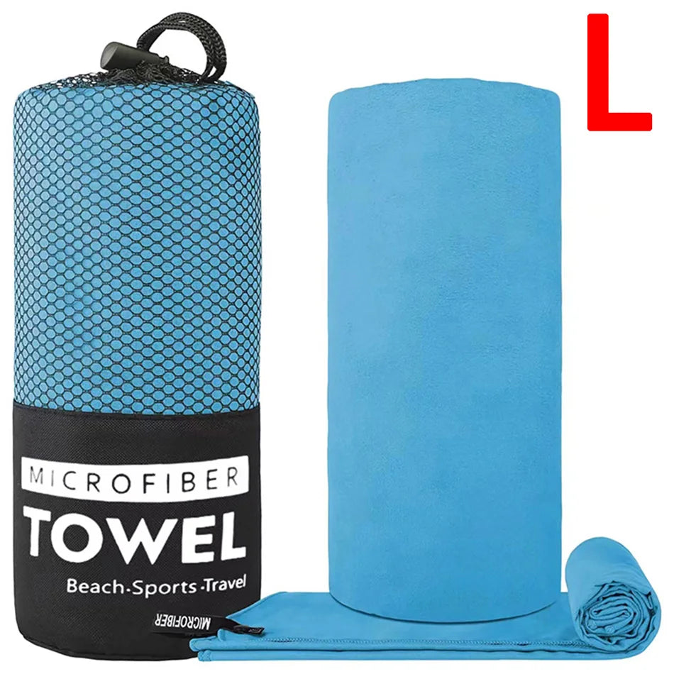 S/M/L Microfiber Towel Sports Quick-Drying Super Absorbent Camping Towel Super Soft Lightweight Gym Swimming Yoga Beach Towel Beauty World Shop