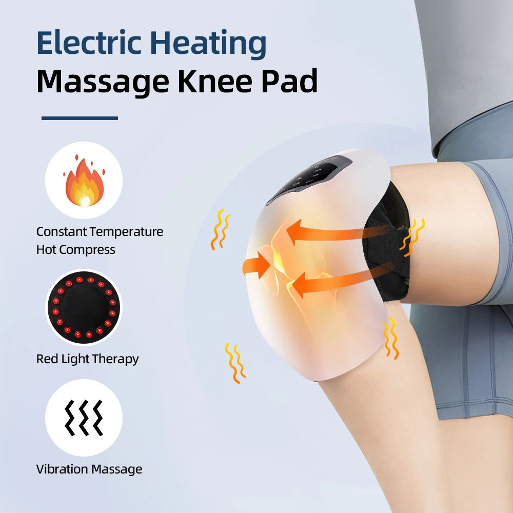 Smart Knee Massager Hot Compress Knee Relaxing Massager Infrared Heating Vibration Knee Pain Relief Elbow Shoulder Massager Beauty World Shop
