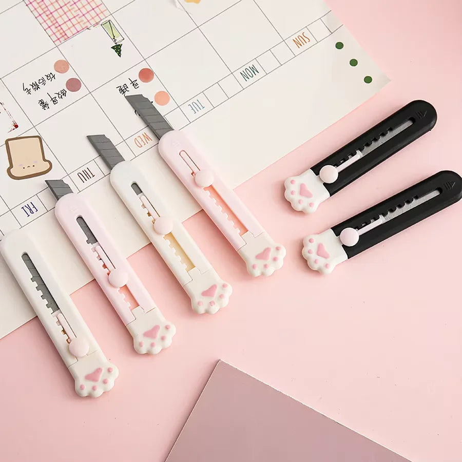 Mr.Paper Mini Cat Claw Utility Knife Creative Cute Convenient Hand Account Paper-cutting Tool Student Stationary Art Supplies Beauty World Shop