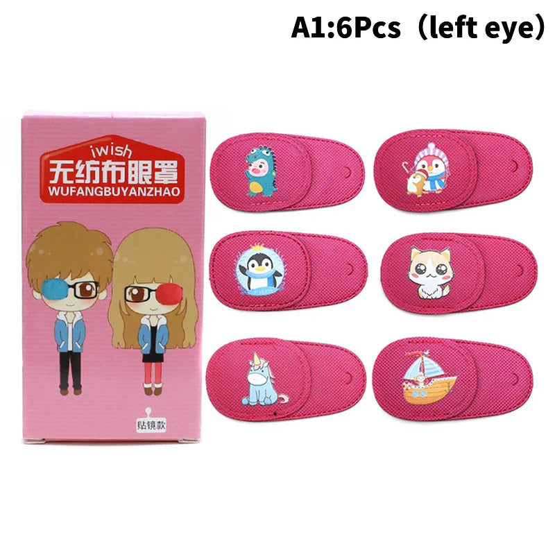 6pcs Children Health Care Kids Child Occlusion Medical Lazy Eye Patch Eyeshade For Kids Strabismus Treatment Vision Care Kit Beauty Trend Shop