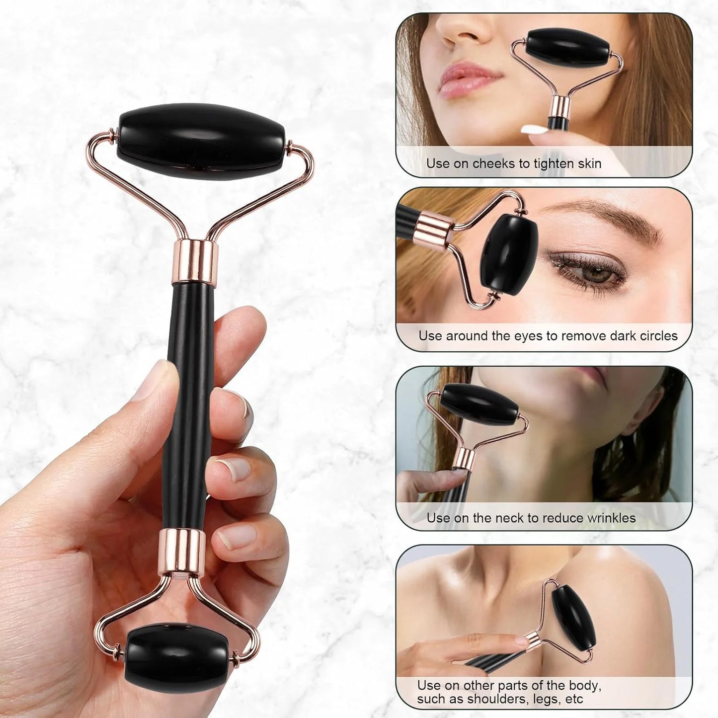 1/2/3pcs Ice Face Roller Facial Skincare Ice Roller Set,Facial Roller GuaSha FaceTool Set,Face Massage Roller Lifting Contouring Beauty World Shop