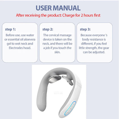 Pulse Neck Massager Electric Smart Cervical Massagers TENS Pain Muscle Kneading Massage Beauty World Shop