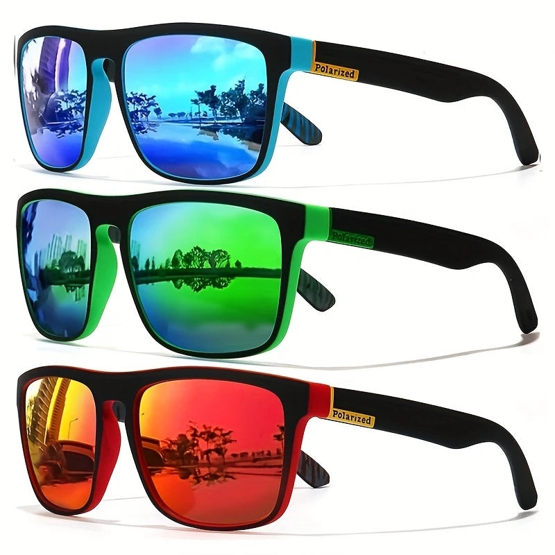 Fashion Vintage Square Polarized Sunglasses Men Women Driving Fishing Luxury Brand Designer Sun Glasses Driver's Eyewear UV400 Beauty World Shop