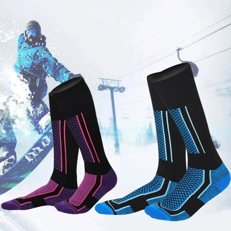1 Pair Winter Warm Thickening Ski Stockings Hiking Socks For Women Men Children Anti-Cold Outdoor High Sports Stockings Beauty World Shop