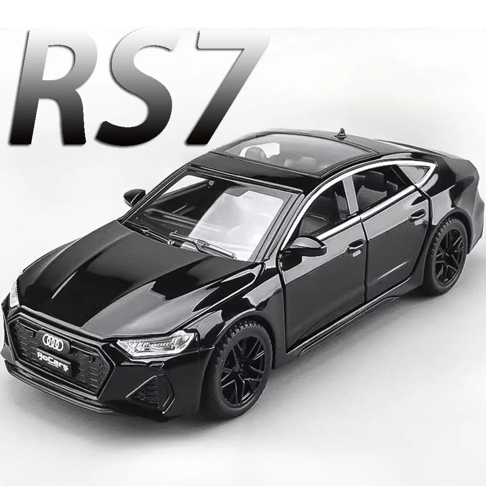 1:32 Audi RS7 Sportback Model Toy Cars Alloy Diecast 6 Doors Opened with Pull Back Rubber Tires Ornament Vehicle Toys Gifts Beauty World Shop