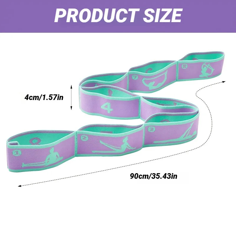 Adult Latin Training Elastic Resistance Band Yoga Auxiliary Stretching Belt Bands Beginner Pilates Dance Loop Fitness Tension Beauty World Shop