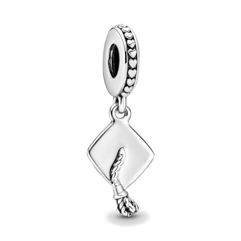 2025 New S925 Silver Spring Ball Bear Cross Pendant Suitable for Original Bracelets DIY Accessories Women's Charm Jewelry Gifts Beauty World Shop